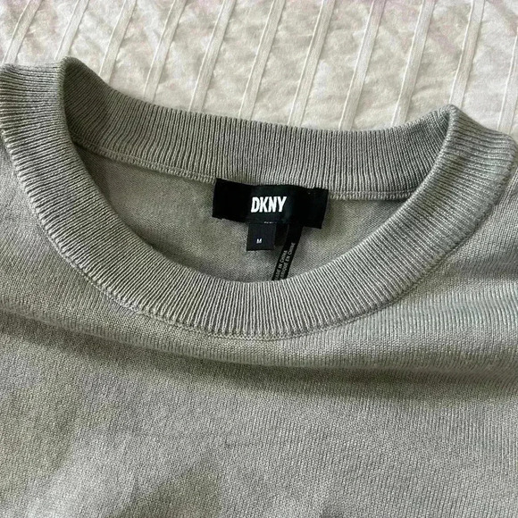 DKNY sequin detail pocket, women's grey size medium sweater - Picture 3 of 5